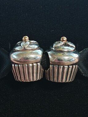 Authentic Pandora Tow-Tone Cupcake Charms – 790417 (Pair of 2)